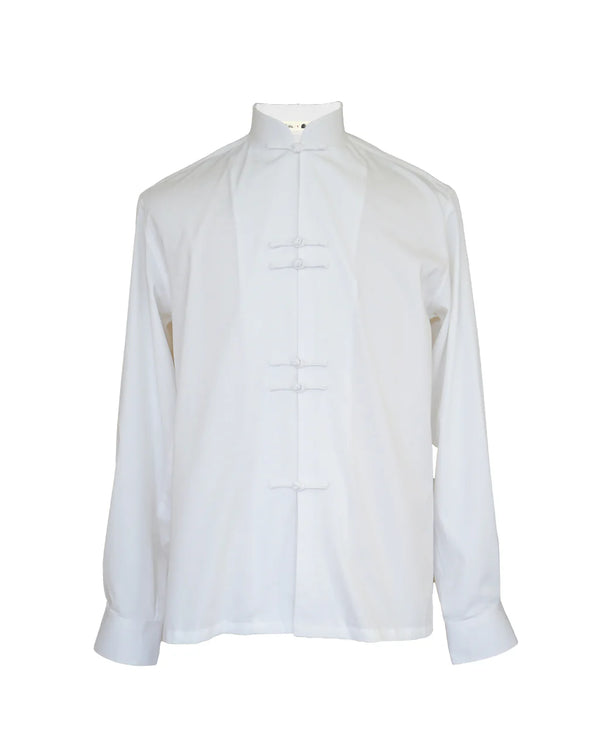 Qipology Cotton Linen Shirt - White