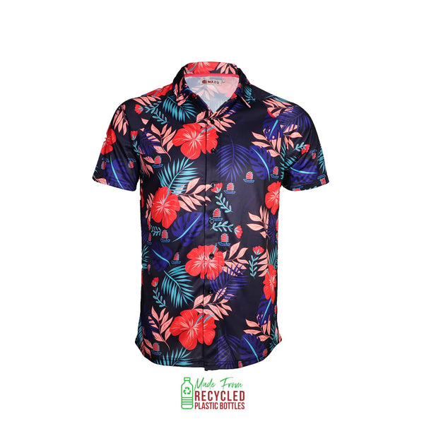 Tropical Junk Boat Hawaiian Shirt